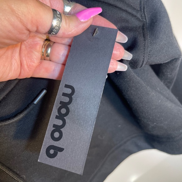 NWT MONO B size Small green cropped sweatshirt - Picture 6 of 6